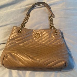 Tory Burch mushroom quilted tote